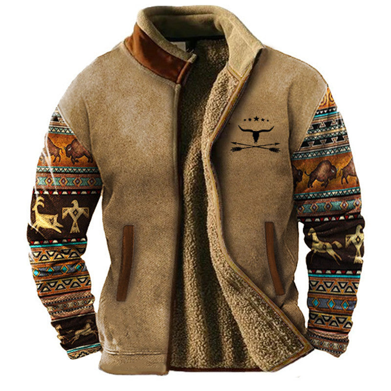 Chaqueta informal de forro polar para hombre
