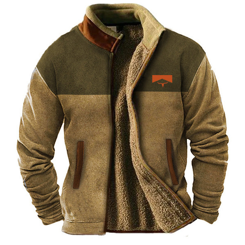 Chaqueta informal de forro polar para hombre