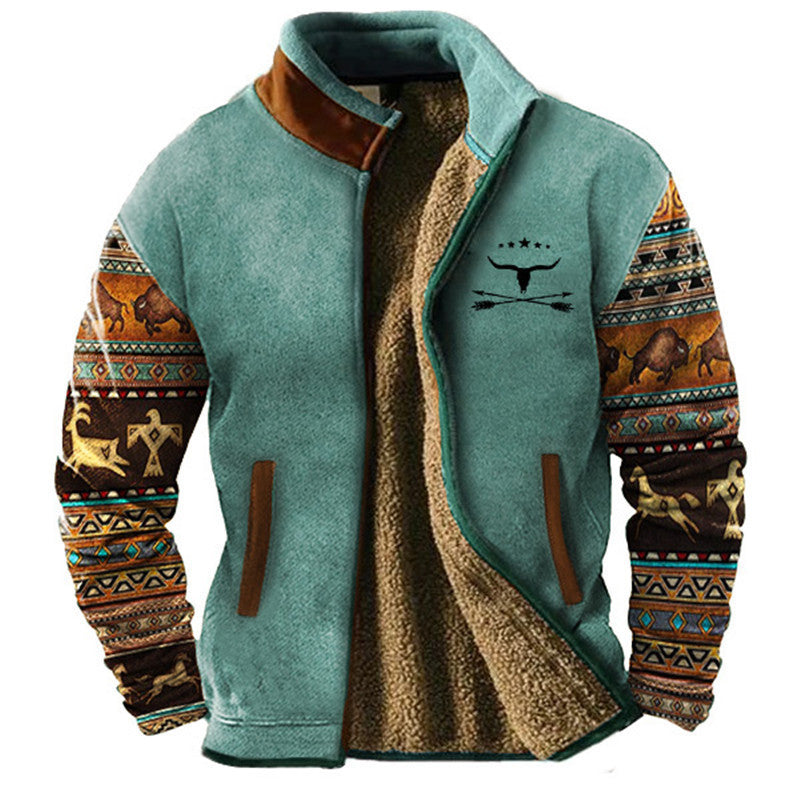 Chaqueta informal de forro polar para hombre