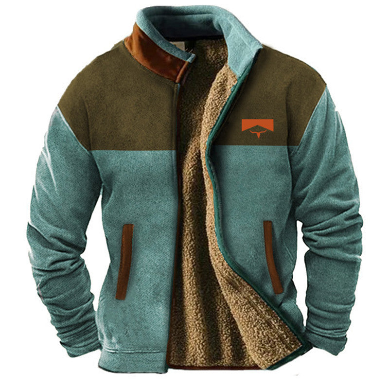 Chaqueta informal de forro polar para hombre
