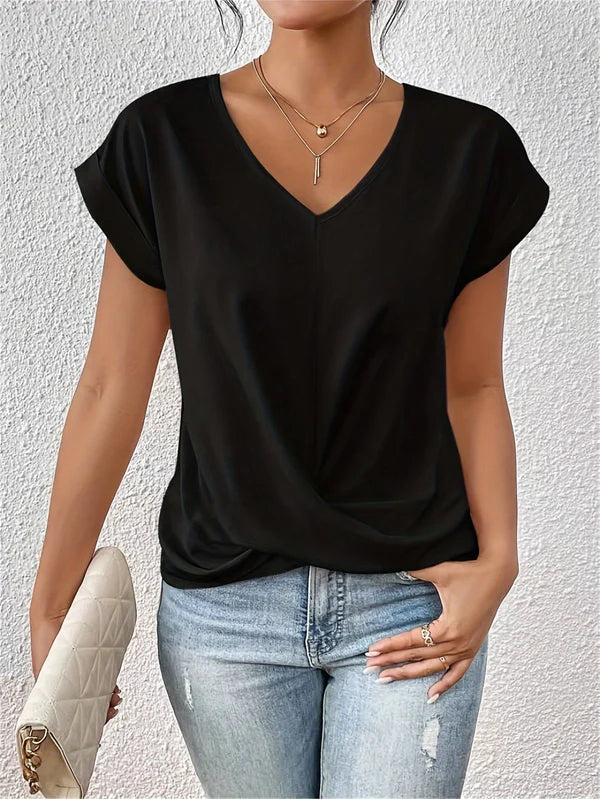 Cloe | Camiseta Casual Con Cuello Pico (1+1 Gratis)