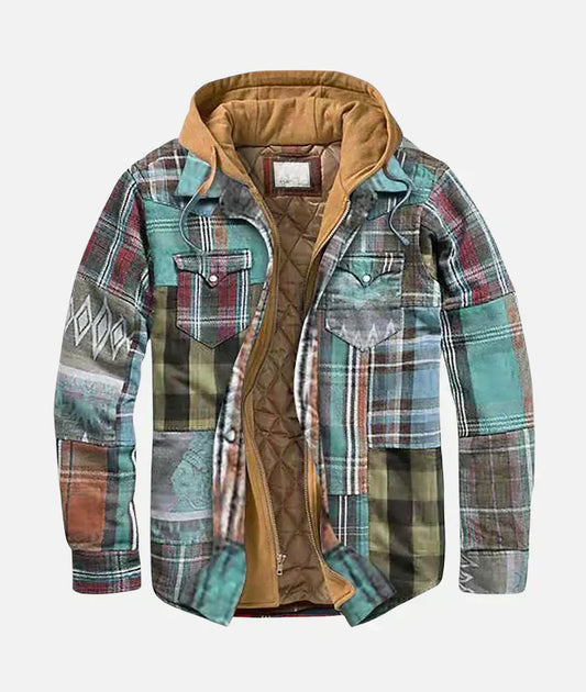 Carlo™ | Chaqueta con estilo de cuadros y parches