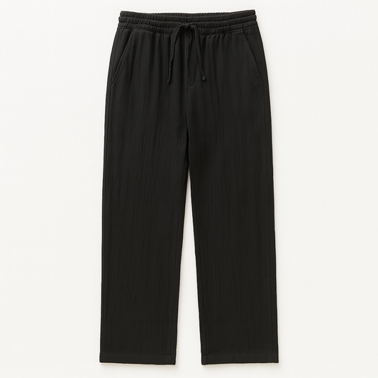 Ceuta | Pantalones de Lino Holgados con Cintura Ajustable
