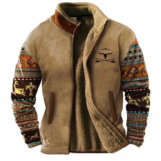 Chaqueta informal de forro polar para hombre