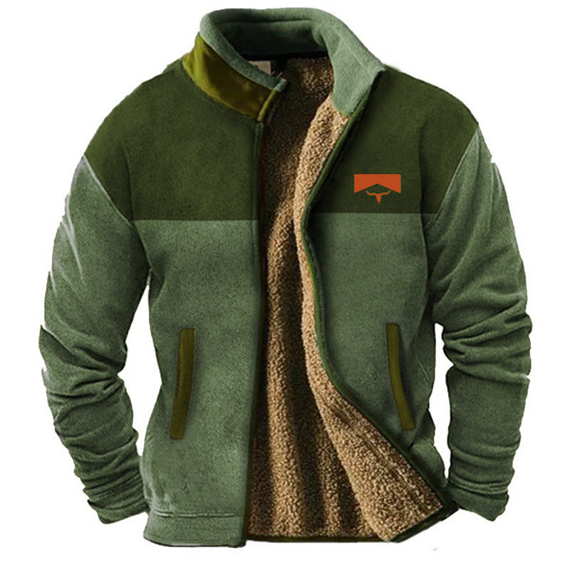 Chaqueta informal de forro polar para hombre