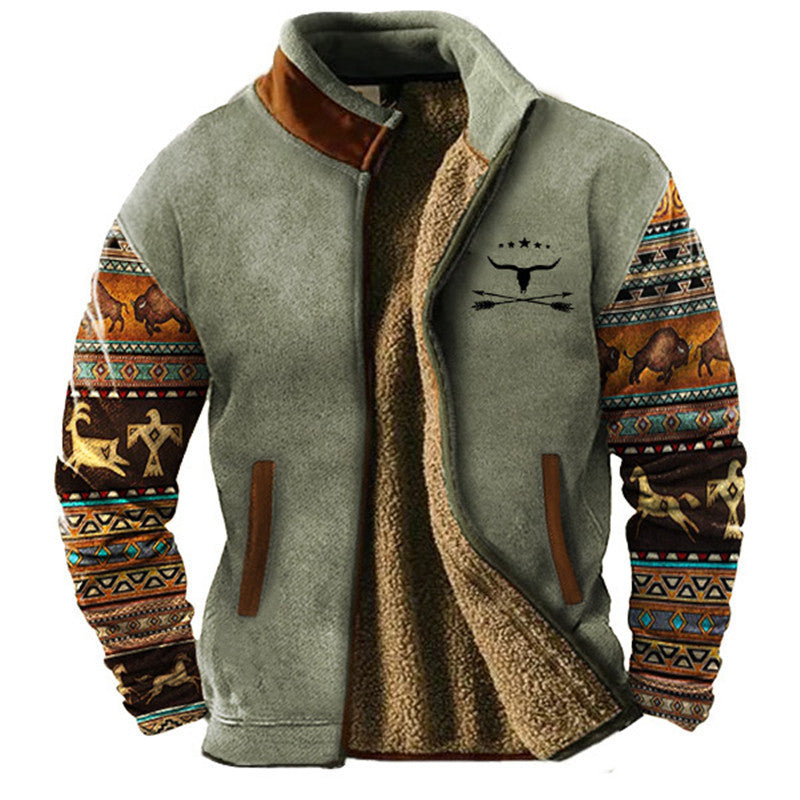 Chaqueta informal de forro polar para hombre