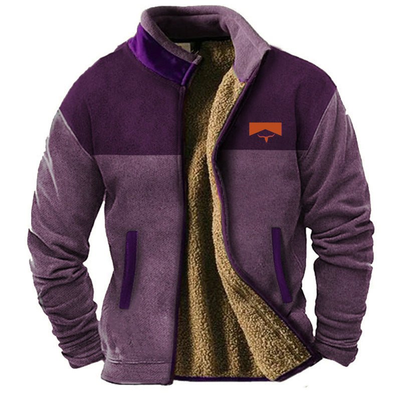 Chaqueta informal de forro polar para hombre