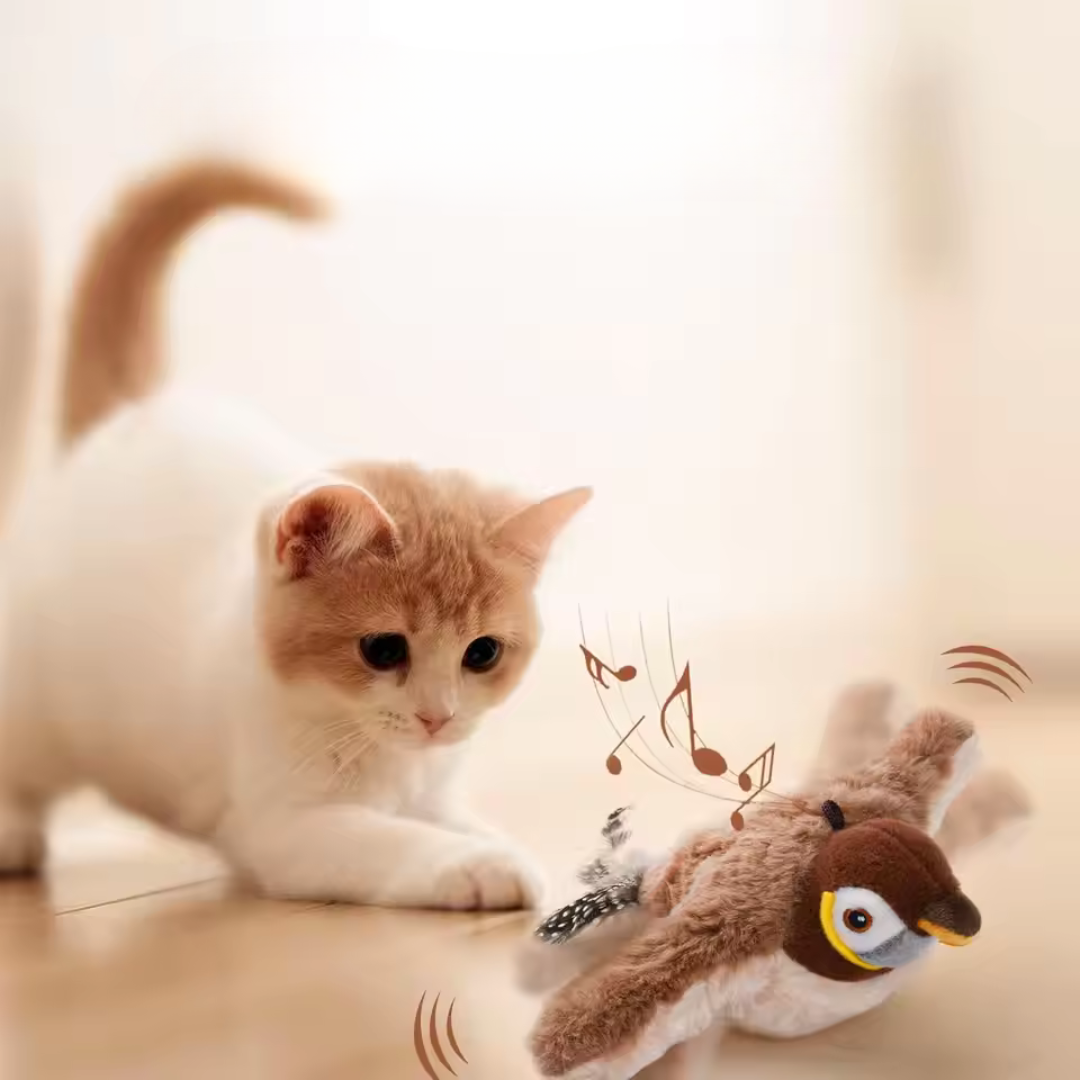 Juguete realista con sonido y movimiento para gatos